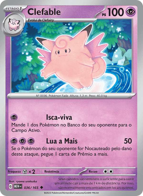 Clefable, card 036 from 151