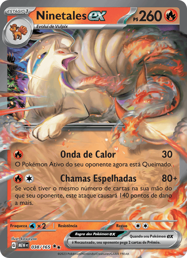Ninetales ex, card 038 from 151
