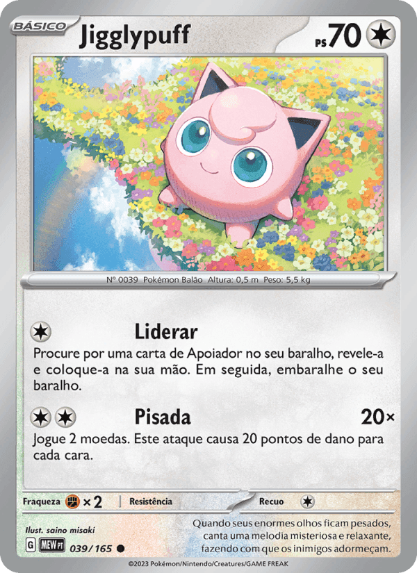 Jigglypuff, card 039 from 151