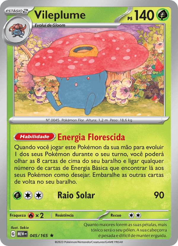 Vileplume, carta 045 de 151