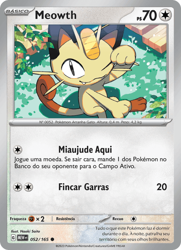 Meowth, carta 052 de 151