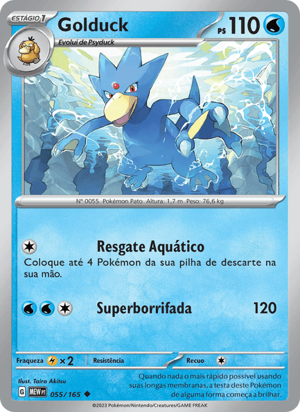 Golduck, card 055 from 151