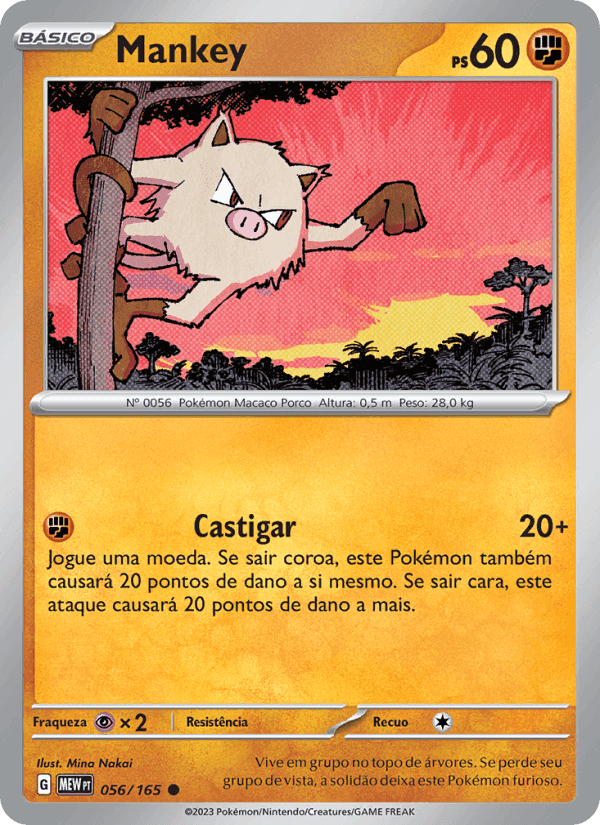 Mankey, card 056 from 151