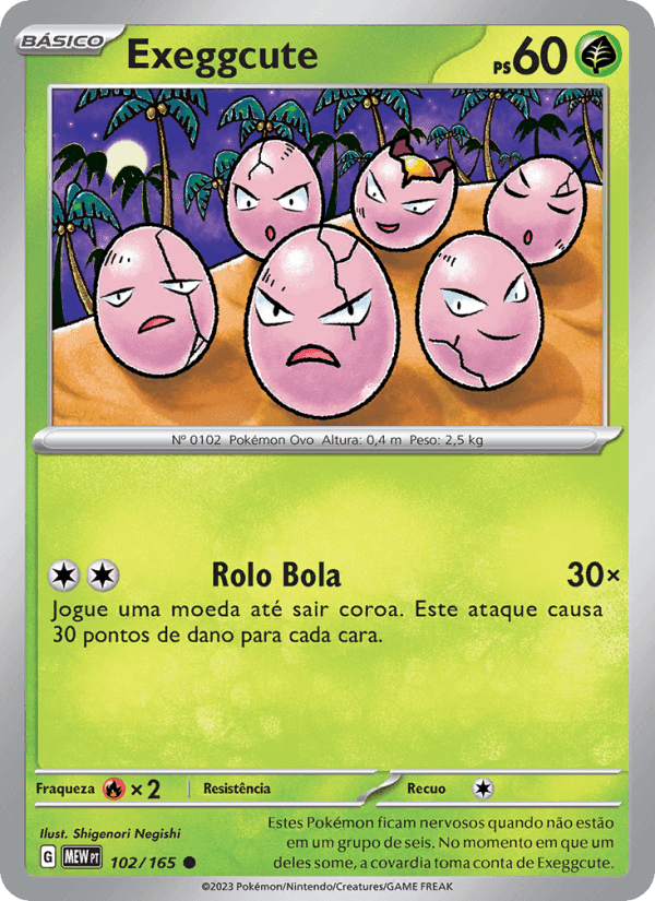 Exeggcute, carta 102 de 151