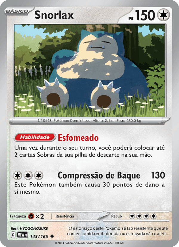 Snorlax, card 143 from 151