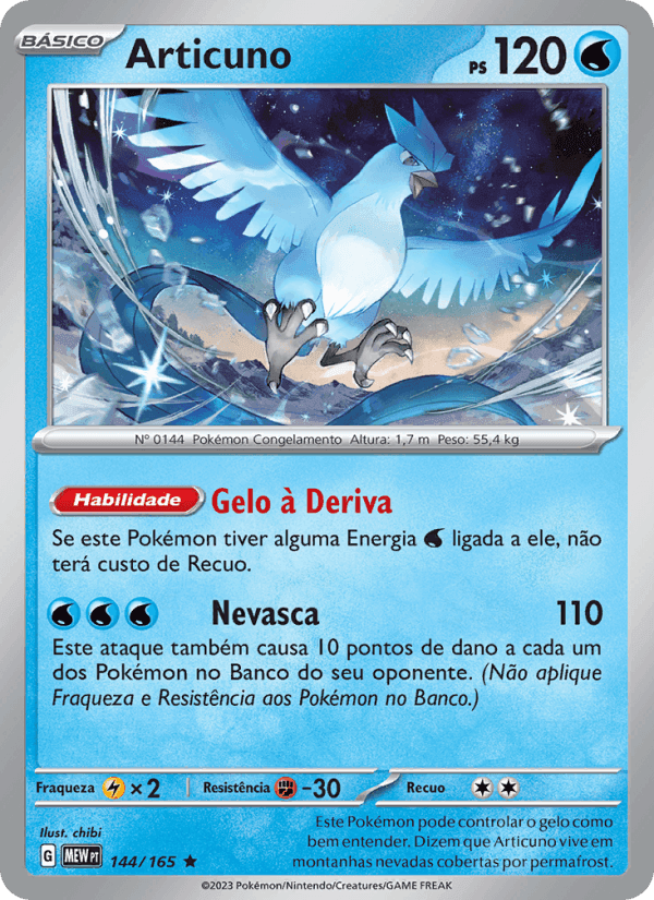 Articuno, carta 144 di 151
