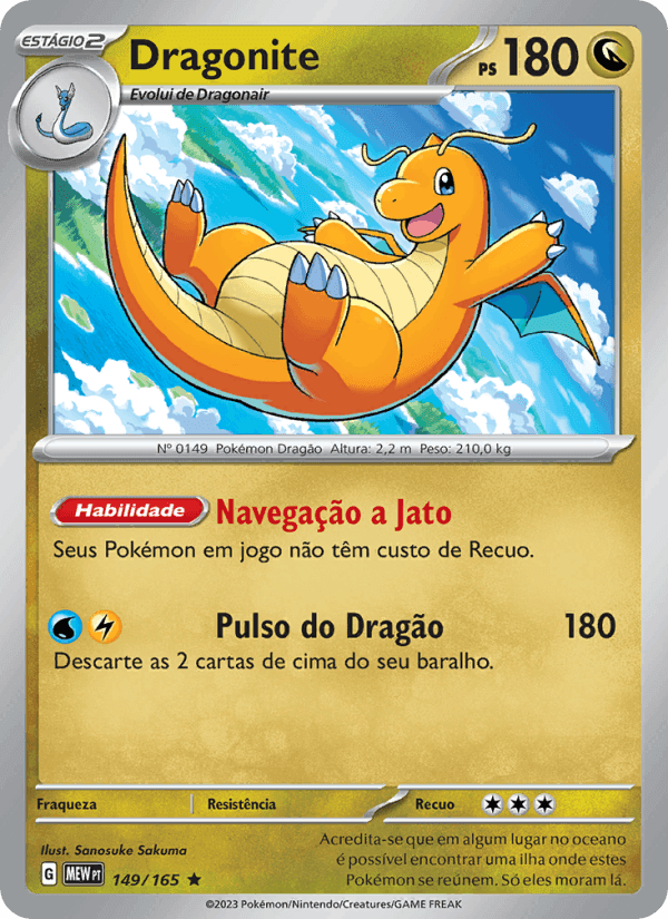 Dragonite, carta 149 de 151