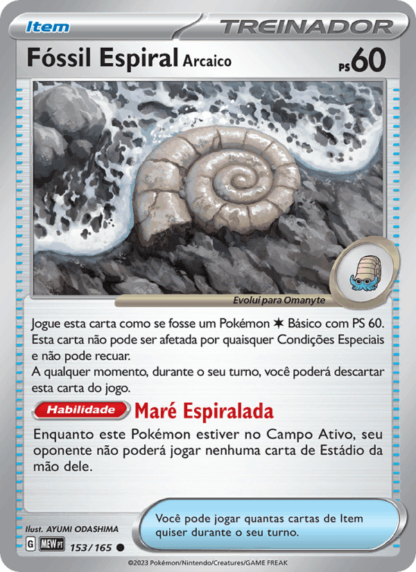 Fóssil Espiral Arcaico, carta 153 de 151