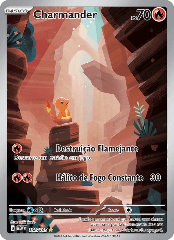 Charmander, carta 168 de 151
