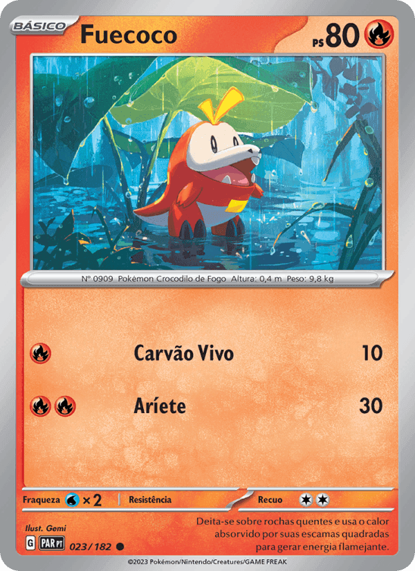 Fuecoco, carta 023 de Fenda Paradoxal