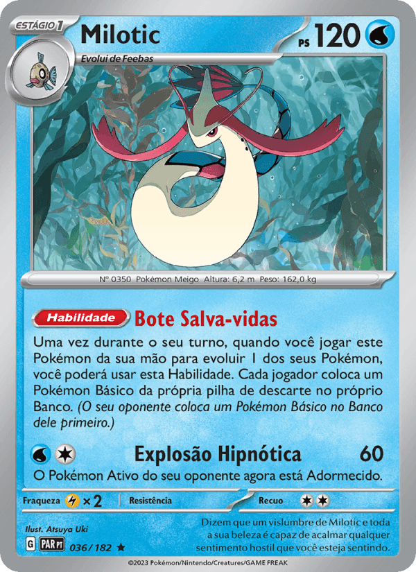 Milotic, carte 036 de Fenda Paradoxal