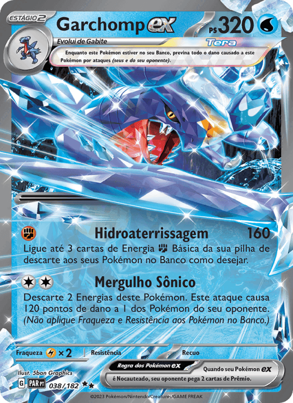Garchomp ex, card 038 from Fenda Paradoxal