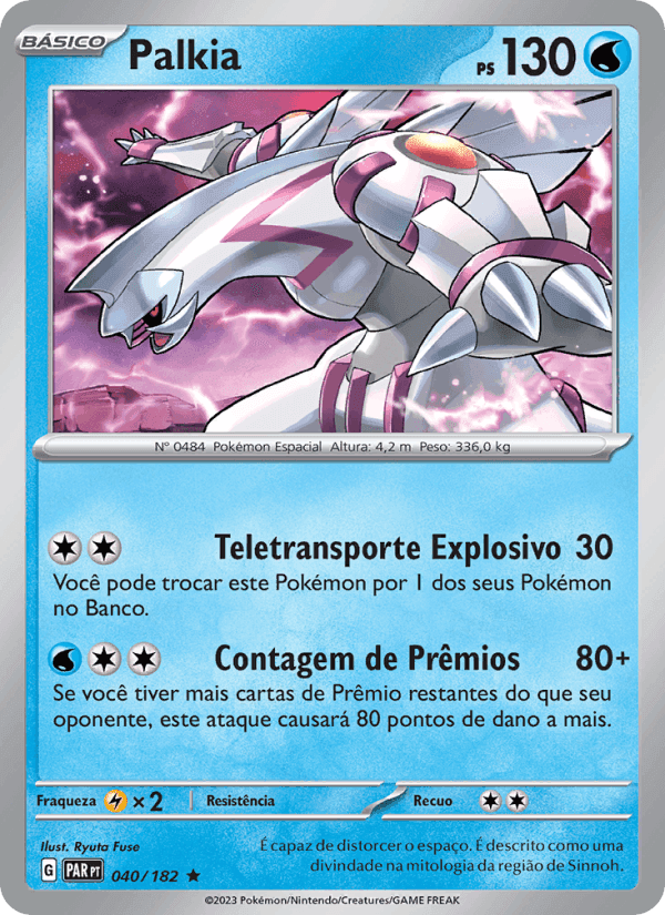 Palkia, carte 040 de Fenda Paradoxal