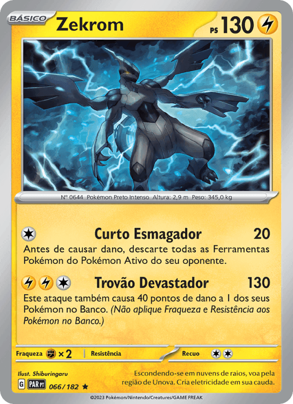 Zekrom, carte 066 de Fenda Paradoxal