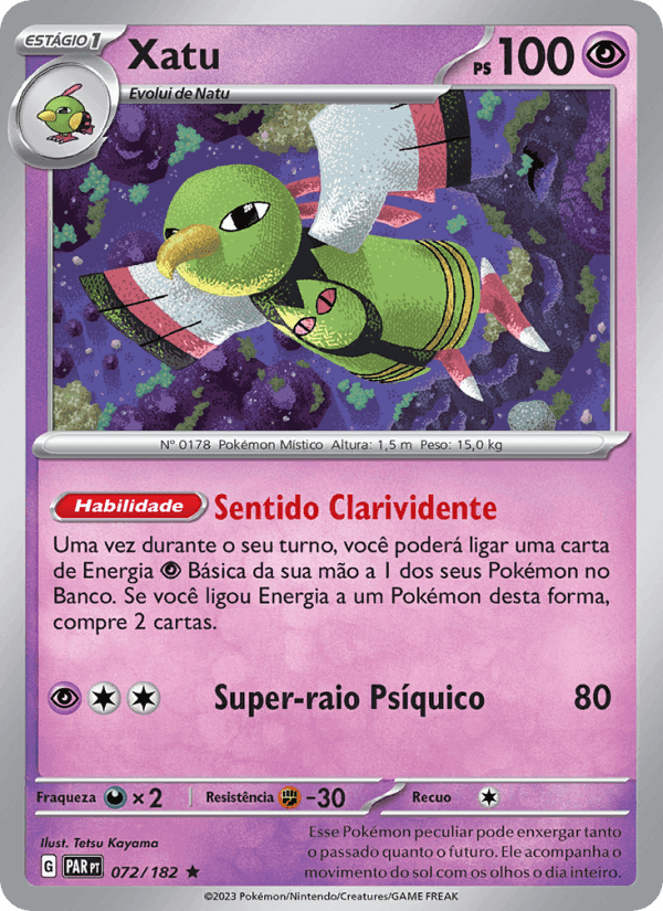Xatu, carta 072 di Fenda Paradoxal