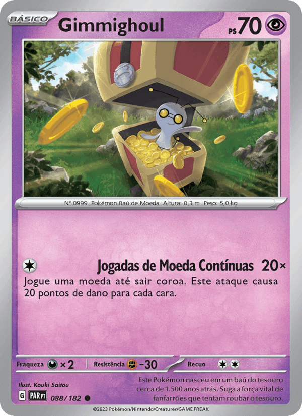 Gimmighoul, carta 088 de Fenda Paradoxal