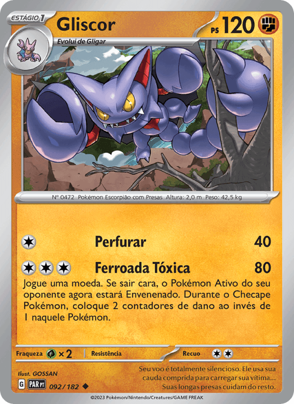 Gliscor, card 092 from Fenda Paradoxal