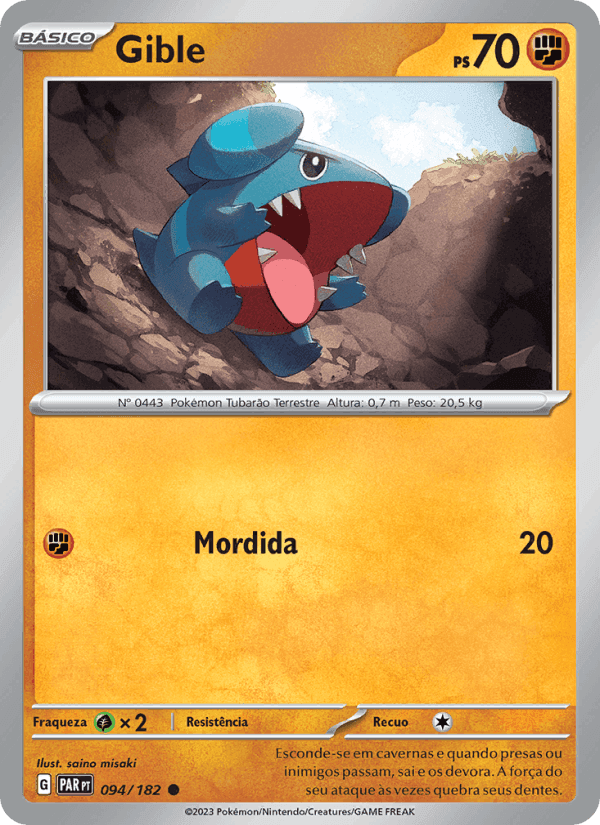 Gible, carta 094 de Fenda Paradoxal