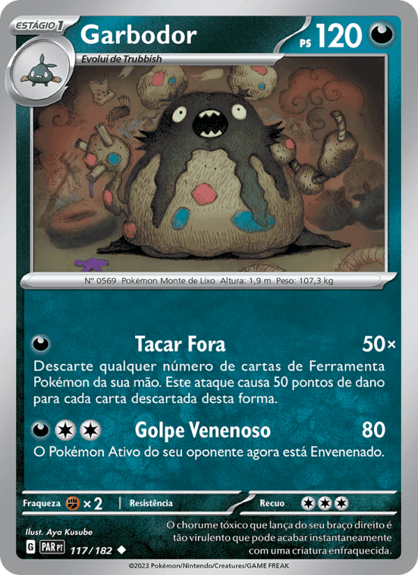 Garbodor, card 117 from Fenda Paradoxal