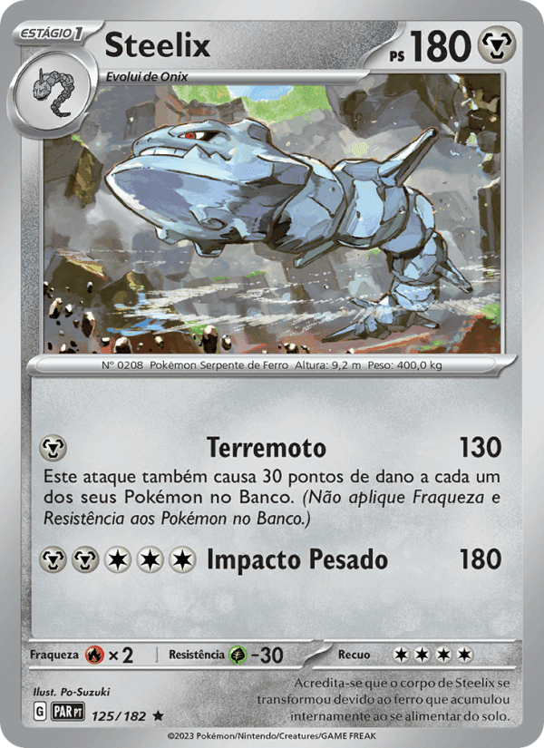 Steelix, carta 125 di Fenda Paradoxal