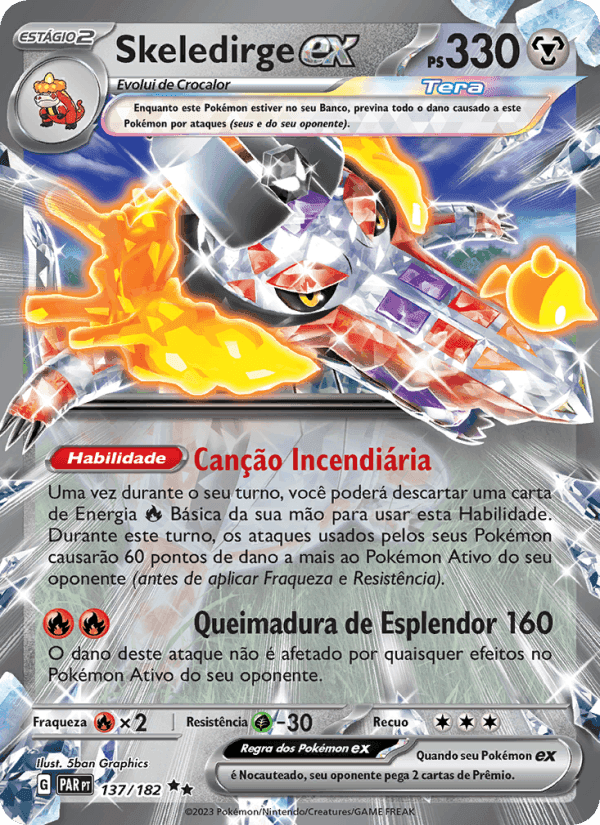 Skeledirge ex, carta 137 de Fenda Paradoxal