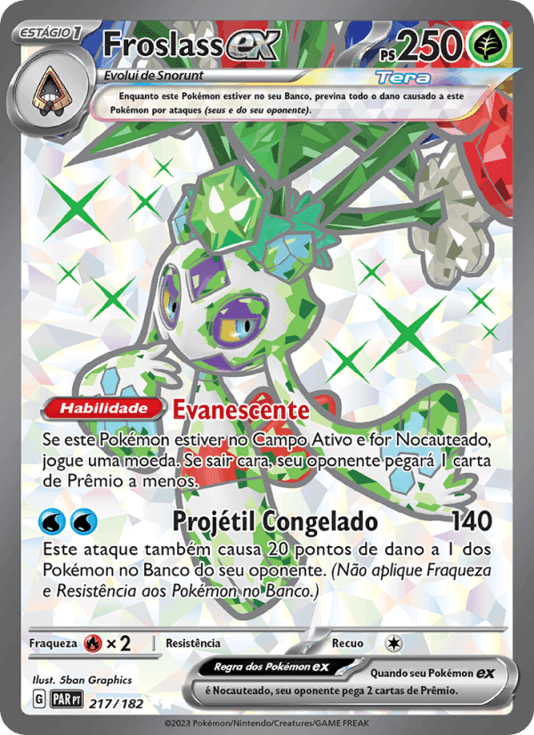 Froslass ex, carta 217 de Fenda Paradoxal