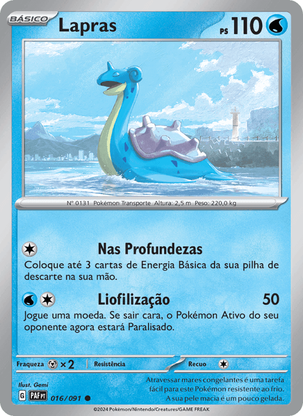 Lapras, carta 016 di Destinos de Paldea