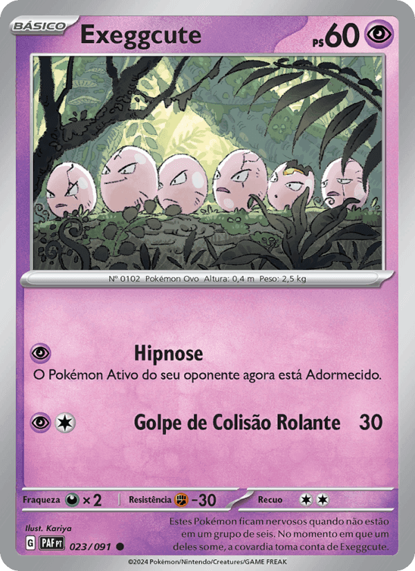 Exeggcute, carta 023 de Destinos de Paldea