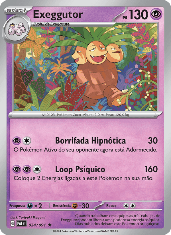 Exeggutor, carta 024 de Destinos de Paldea
