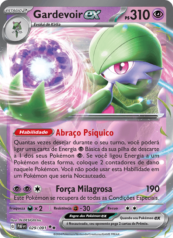 Gardevoir ex, carta 029 de Destinos de Paldea