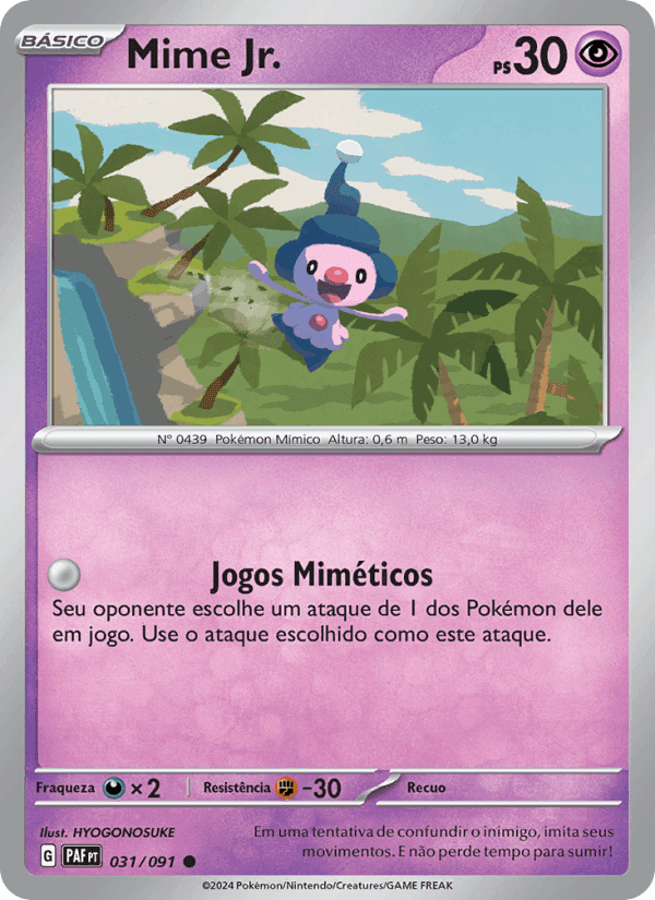 Mime Jr., carta 031 de Destinos de Paldea