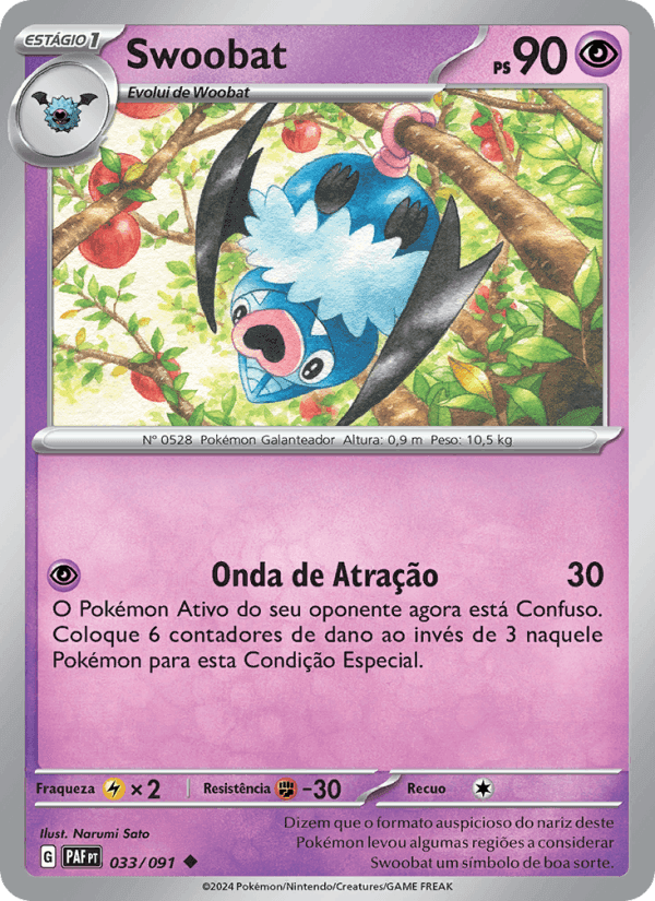 Swoobat, carte 033 de Destinos de Paldea