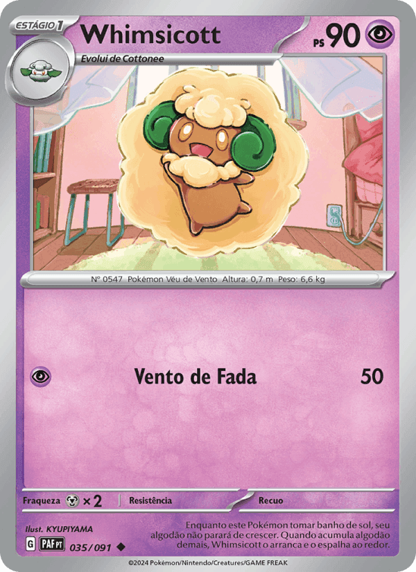 Whimsicott, carte 035 de Destinos de Paldea