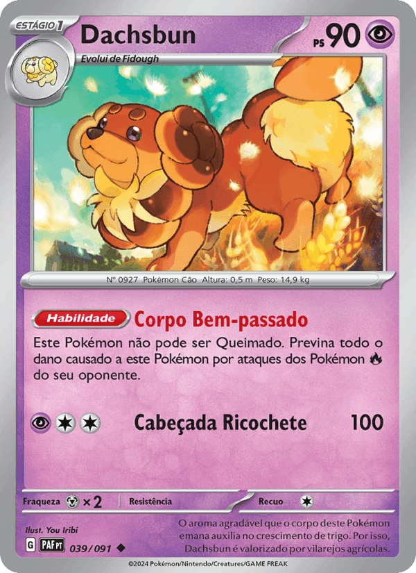 Dachsbun, carta 039 de Destinos de Paldea