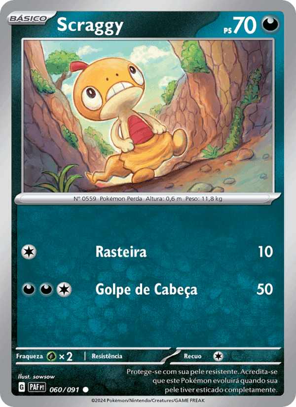Scraggy, carta 060 de Destinos de Paldea