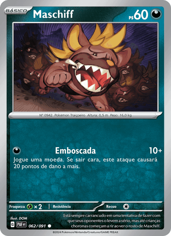 Maschiff, card 062 from Destinos de Paldea