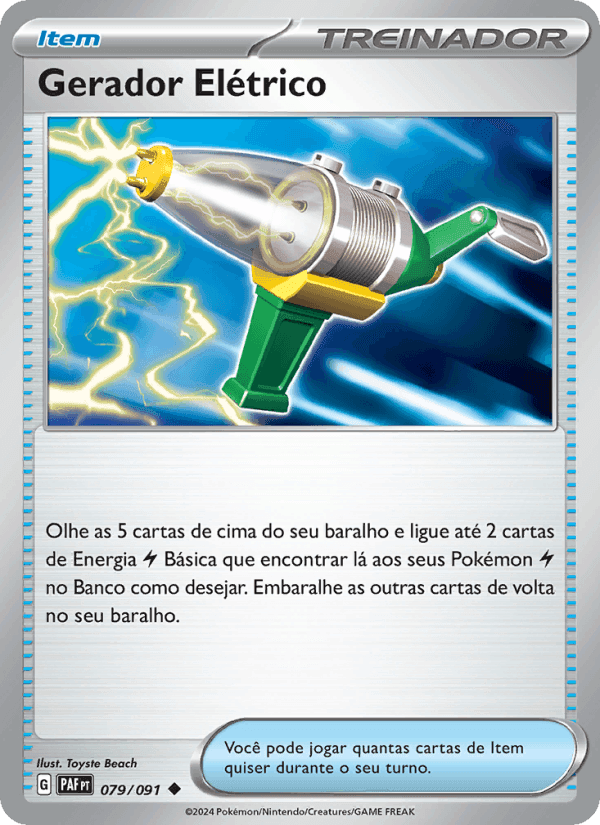 Gerador Elétrico, card 079 from Destinos de Paldea