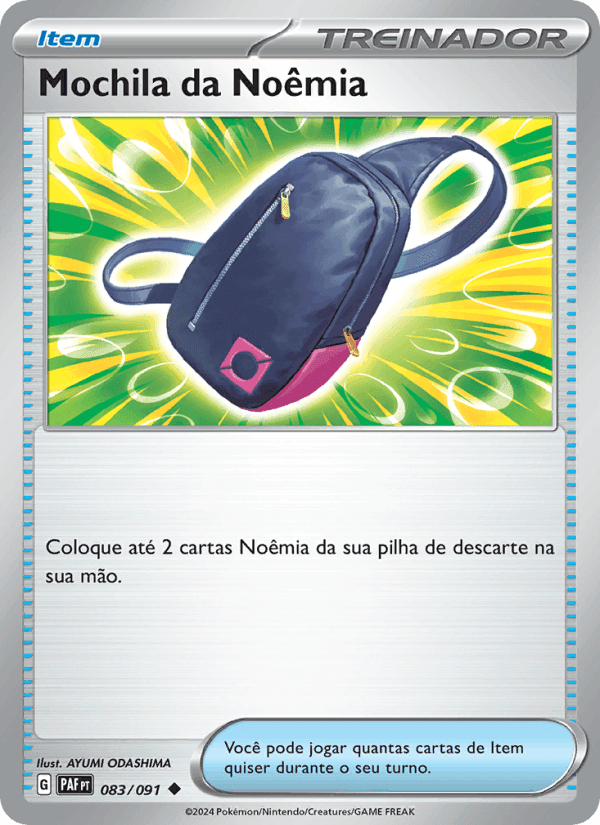 Mochila da Noêmia, carta 083 de Destinos de Paldea
