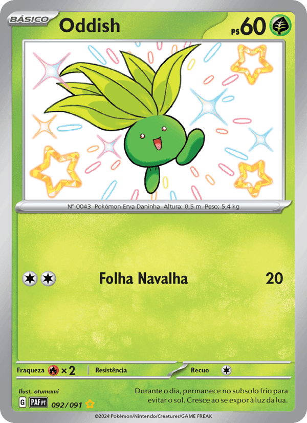 Oddish, card 092 from Destinos de Paldea