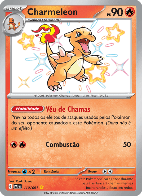 Charmeleon, carta 110 di Destinos de Paldea
