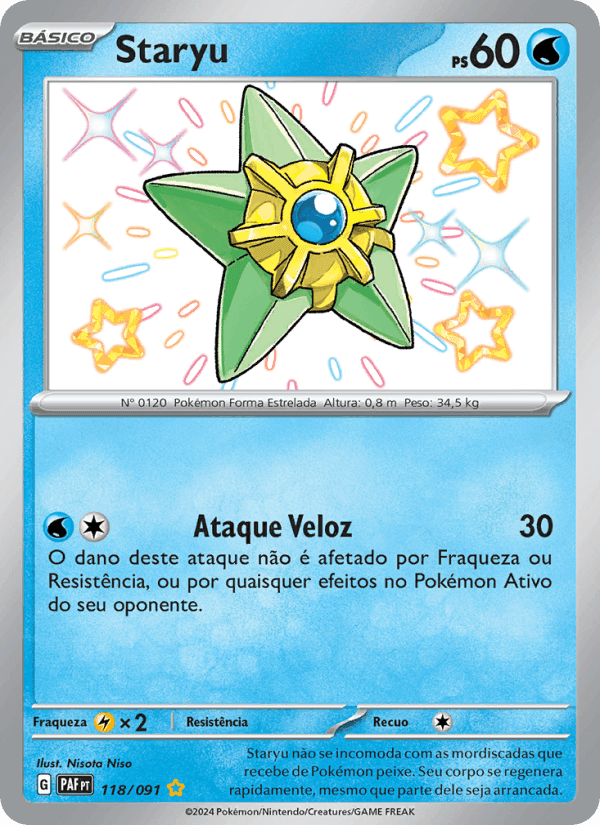 Staryu, card 118 from Destinos de Paldea
