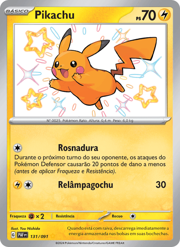 Pikachu, carta 131 de Destinos de Paldea