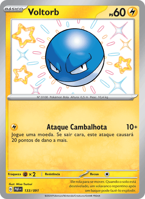 Voltorb, carta 133 de Destinos de Paldea