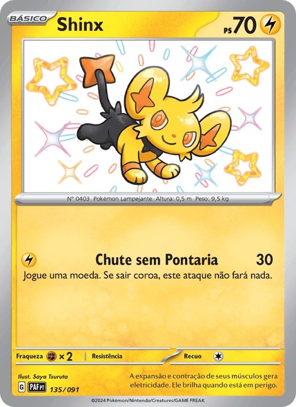 Shinx, carta 135 di Destinos de Paldea