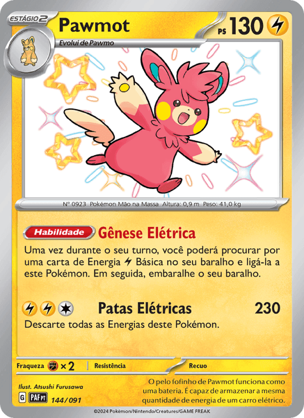 Pawmot, carte 144 de Destinos de Paldea