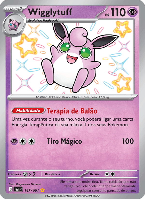 Wigglytuff, carta 147 de Destinos de Paldea