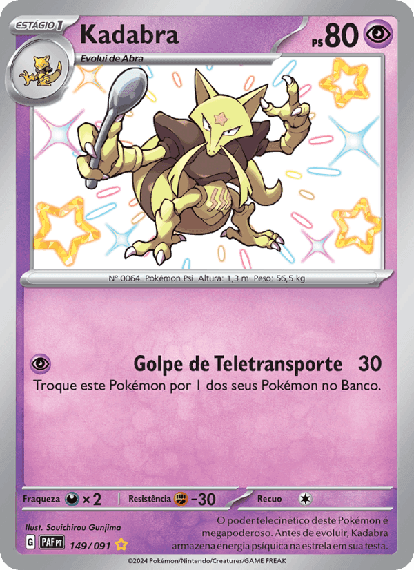 Kadabra, carta 149 de Destinos de Paldea