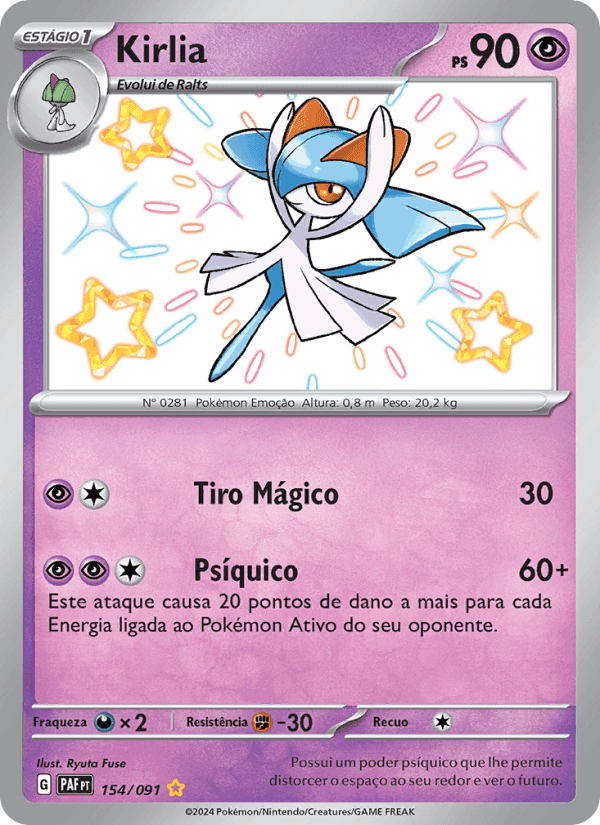 Kirlia, carta 154 de Destinos de Paldea