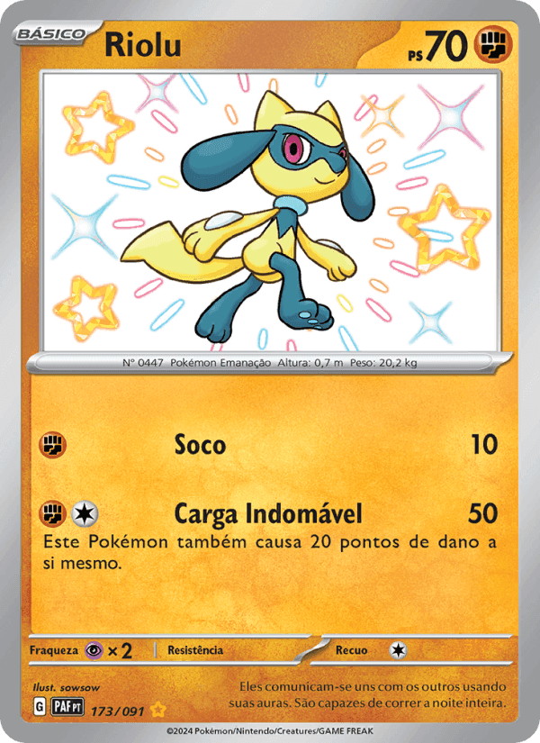Riolu, carte 173 de Destinos de Paldea