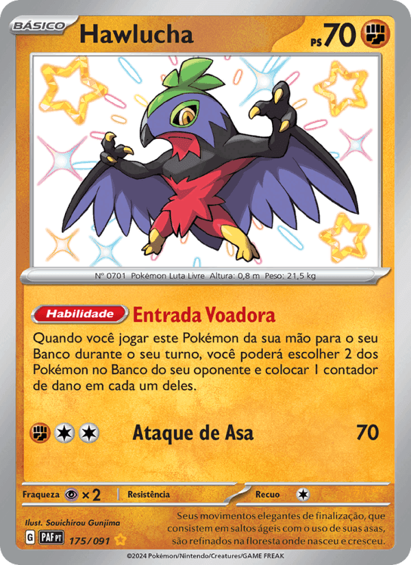 Hawlucha, carta 175 de Destinos de Paldea